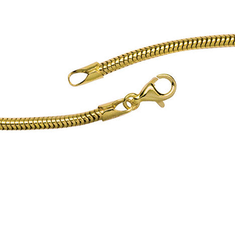 Schlangenkette aus 585 Gelbgold 2 4 mm 42 cm Gold Kette Halskette Goldkette