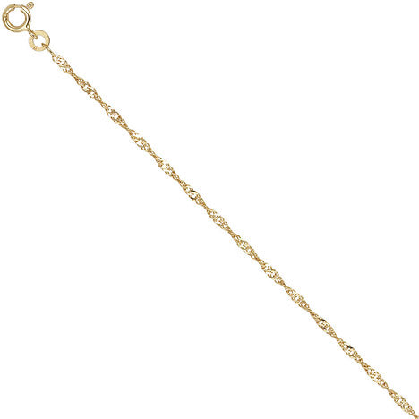 Singapurkette 333 Gelbgold 1 8 mm 42 cm Gold Kette Halskette Goldkette Federring