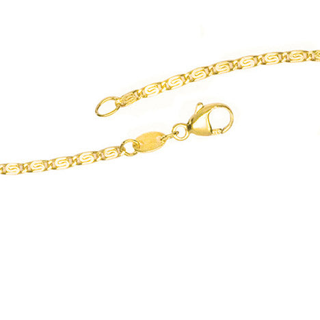 S-Panzerkette 333 Gelbgold diamantiert 1 6 mm 38 cm Gold Halskette Goldkette