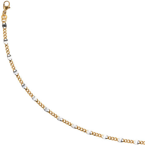 Steg-Panzerarmband 333 Gelbgold massiv 19 cm Gold Armband Goldarmband Karabiner
