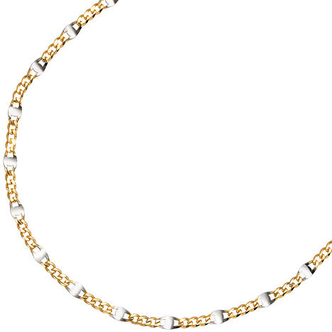 Steg-Panzerkette 333 Gelbgold massiv 2 mm 45 cm Gold Kette Halskette Goldkette