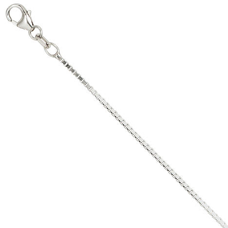 Venezianerkette 925 Silber diamantiert 1 2 mm 40 cm Halskette Kette Karabiner