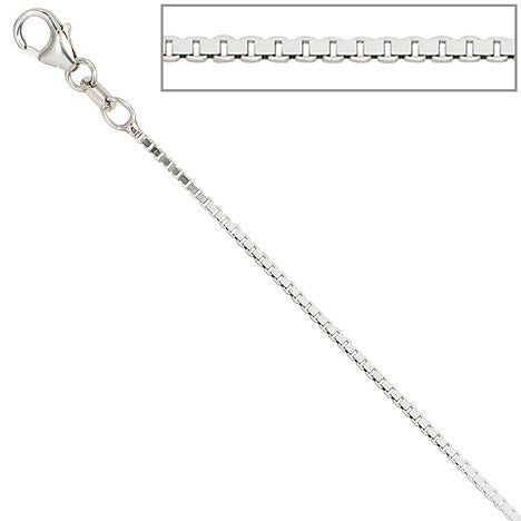 Venezianerkette 925 Silber diamantiert 1 2 mm 40 cm Halskette Kette Karabiner