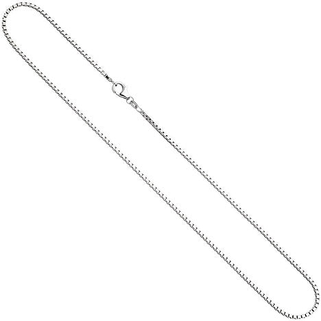 Venezianerkette 925 Silber diamantiert 1 2 mm 40 cm Halskette Kette Karabiner