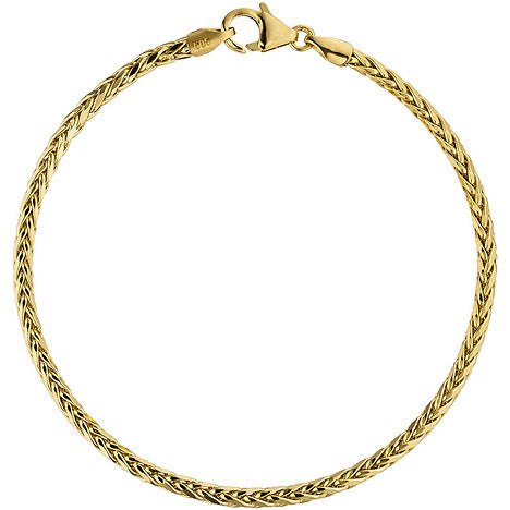 Zopfarmband 585 Gold Gelbgold 19 cm Armband Goldarmband Karabiner