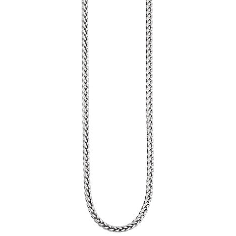 Zopfkette 585 Gold Weißgold 2 3 mm 45 cm Kette Halskette Weißgoldkette Karabiner