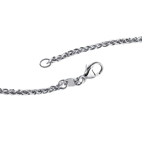 Zopfkette 925 Sterling Silber 2 2 mm 45 cm Halskette Kette Silberkette Karabiner