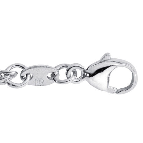Zopfkette 925 Sterling Silber 2 2 mm 45 cm Halskette Kette Silberkette Karabiner