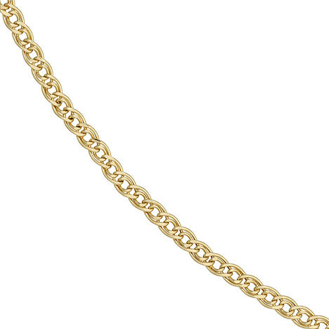 Zwillings-Panzerkette 333 Gelbgold 4 8 mm 45 cm Gold Kette Halskette Goldkette