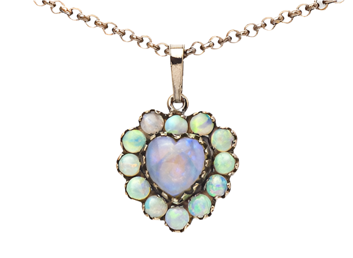 Collier Kette mit Anhänger Opal 925