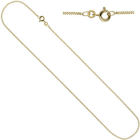 Anhänger oval 333 Gold Gelbgold 1 Granat mit Kette 45 cm Granatanhänger