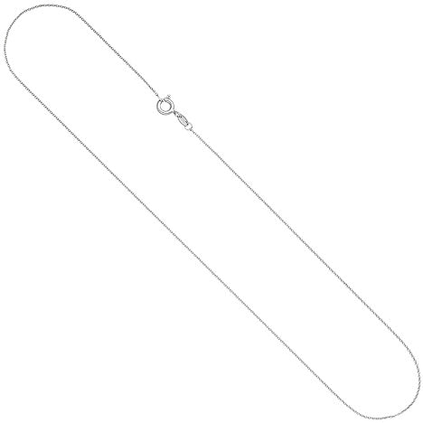Ankerkette rund 585 Gold Weißgold 0 9 mm 40 cm Kette Halskette Weißgoldkette