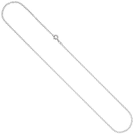 Ankerkette weit 585 Gold Weißgold 2 0 mm 45 cm Kette Halskette Weißgoldkette