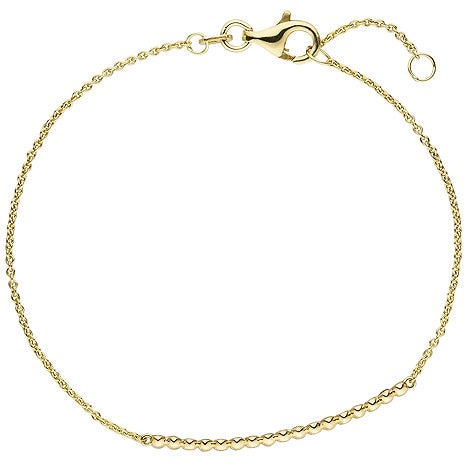 Armband 585 Gold Gelbgold 7 Diamanten Brillanten 0 06ct. 17 5 cm Goldarmband