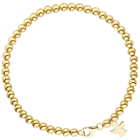 Armband mit Engel 585 Gold Gelbgold 19 cm Goldarmband Schutzengel