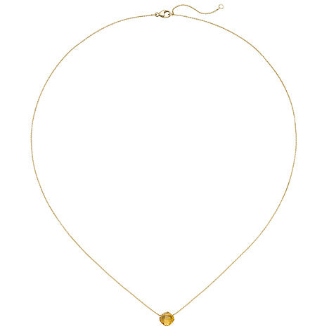 Collier 750 Gold Gelbgold 1 Citrin orange 45 cm
