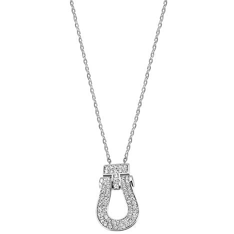 Collier 925 Sterling Silber 64 Zirkonia 45 cm Silberkette Karabiner