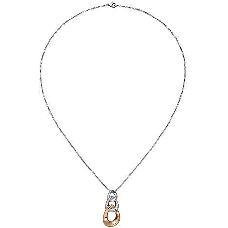 Collier Edelstahl rotgoldfarben beschichtet 45 cm Karabiner