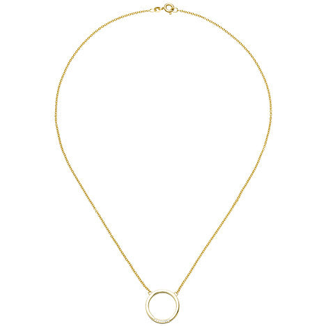 Collier Halskette 585 Gold Gelbgold 7 Diamanten Brillanten 44 cm Kette