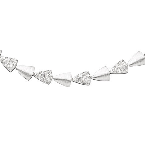Collier Halskette 925 Sterling Silber gehämmert 45 cm Kette Silberkette