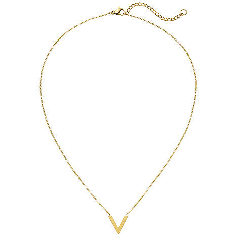 Collier Halskette Edelstahl goldfarben beschichtet 45 cm Kette