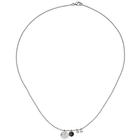 Collier Halskette Kette 585 Gold Weißgold 40 Diamanten Brillanten 43 cm