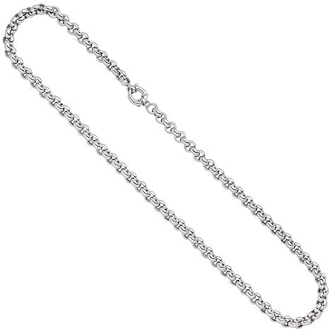 Erbskette 585 Gold Weißgold 45 cm Kette Halskette Weißgoldkette Federring