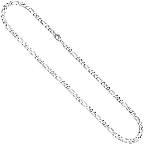 Figarokette 925 Silber diamantiert 50 cm Kette Halskette Silberkette Karabiner