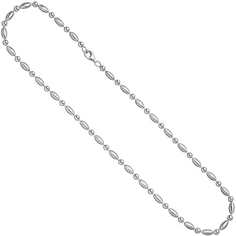Halskette Kette 925 Sterling Silber mattiert 45 cm Silberkette Karabiner