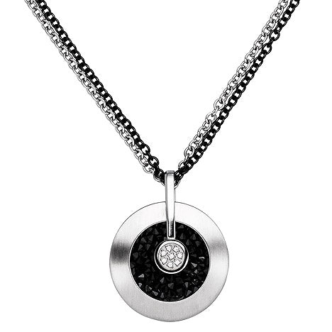 Kette 2-reihig mit Anhänger Edelstahl 8 Zirkonia und SWAROVSKI® ELEMENTS 45 cm