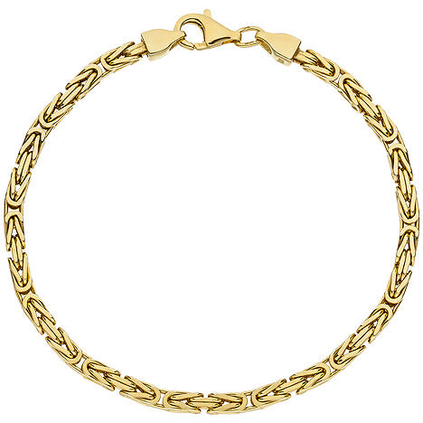 Königsarmband 925 Sterling Silber gold vergoldet diamantiert 19 cm Armband