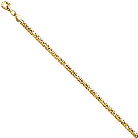 Königsarmband 925 Sterling Silber gold vergoldet diamantiert 19 cm Armband
