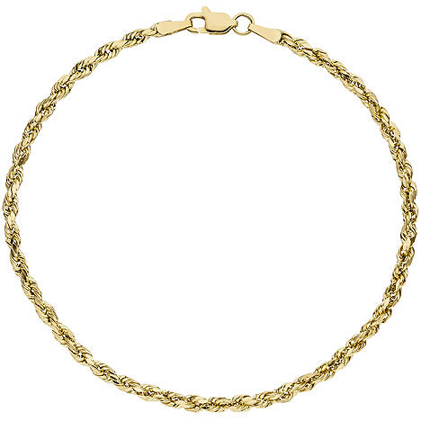Kordelarmband 375 Gold Gelbgold 19 cm Armband Goldarmband