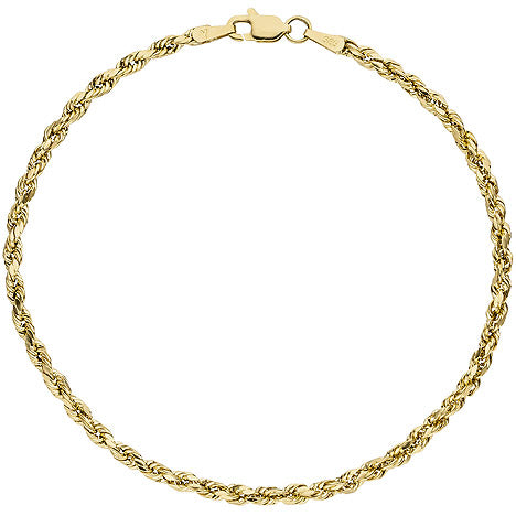 Kordelarmband 585 Gold Gelbgold 19 cm Armband Goldarmband