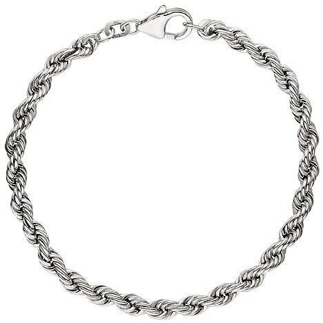 Kordelarmband 925 Sterling Silber massiv 21 cm Armband Silberarmband
