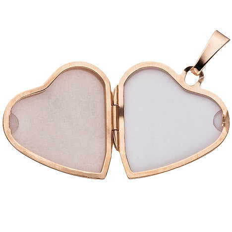 Medaillon Herz Anhänger zum Öffnen 925 Silber rosegold vergoldet mit Kette 50 cm