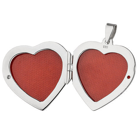 Medaillon Herz zum Öffnen für 2 Fotos 925 Sterling Silber Herzanhänger