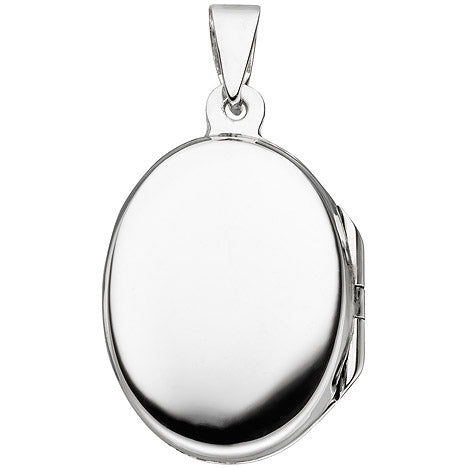 Medaillon Schmetterling Anhänger für 2 Fotos oval 925 Silber mit Kette 42 cm