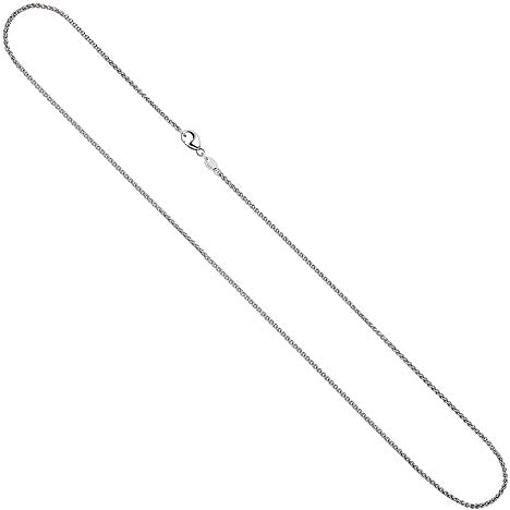 Zopfkette 585 Gold Weißgold 1 2 mm 40 cm Kette Halskette Goldkette Karabiner