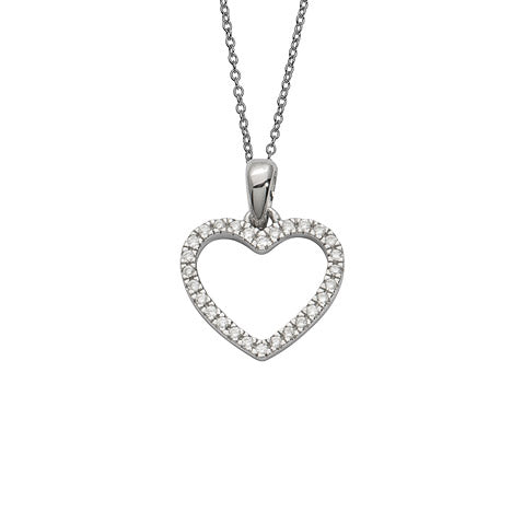 Collier 925 Silber Herz mittel