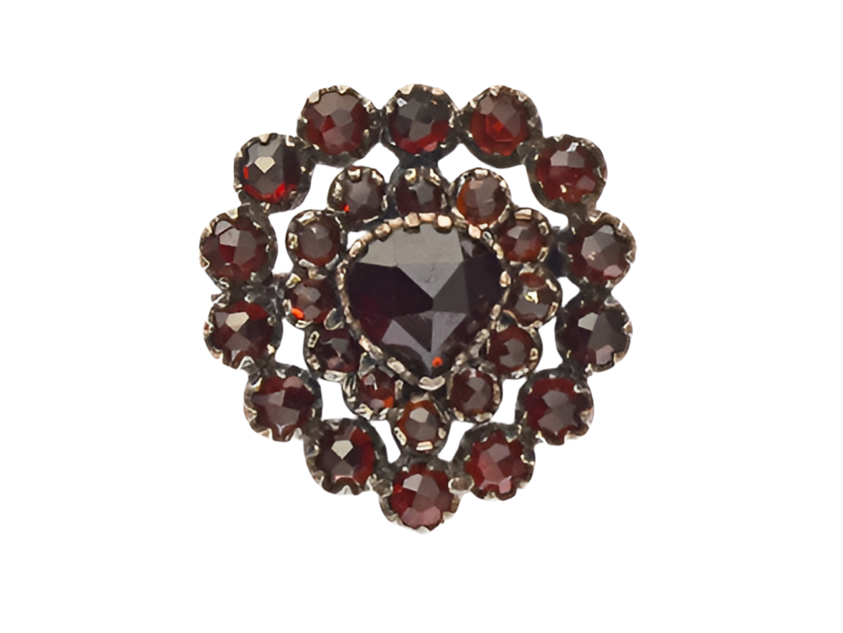 Brosche Granat 925