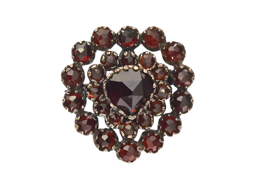 Brosche Granat 925