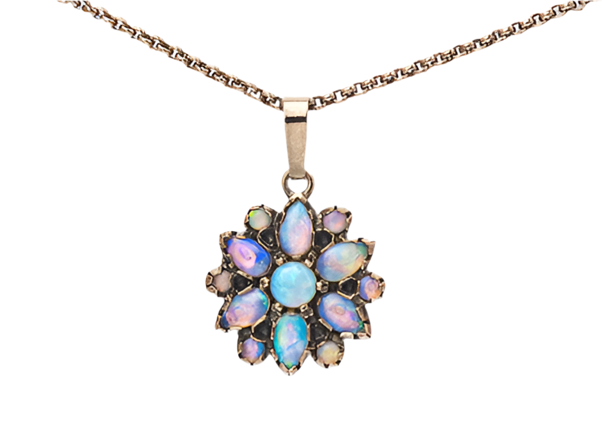 Collier Kette mit Anhänger Opal 925