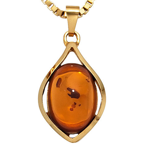 Anhänger 375 Gold Gelbgold 1 Bernstein Bernsteinanhänger