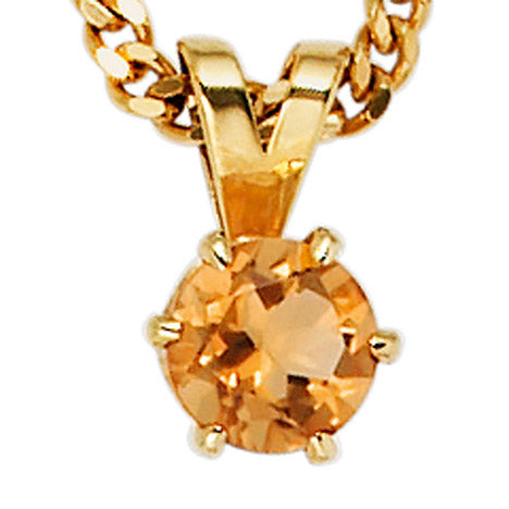 Anhänger 585 Gold Gelbgold 1 Citrin orange Goldanhänger