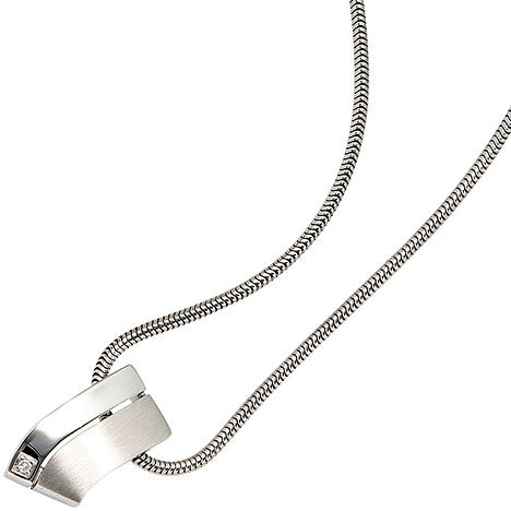 Anhänger 585 Gold Weißgold 1 Diamant 0 01ct. Weißgoldanhänger