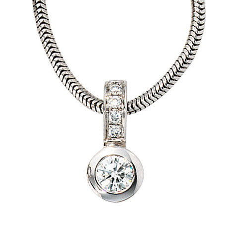Anhänger 585 Gold Weißgold 6 Diamanten Brillanten 0 20ct. Weißgoldanhänger