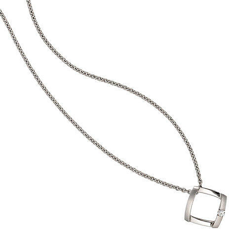 Anhänger 950 Platin matt 1 Diamant Brillant 0 03ct. Platinanhänger