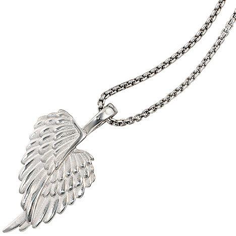 Anhänger Flügel Engelsflügel 925 Sterling Silber rhodiniert mattiert