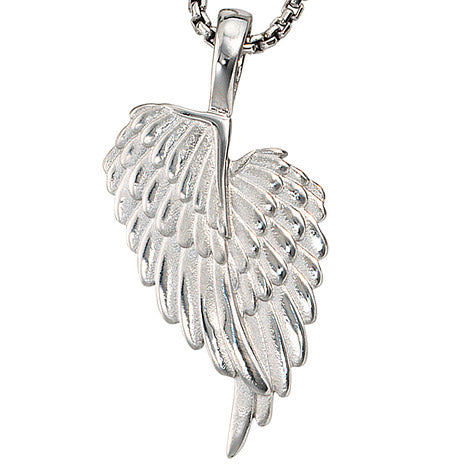 Anhänger Flügel Engelsflügel 925 Sterling Silber rhodiniert mattiert